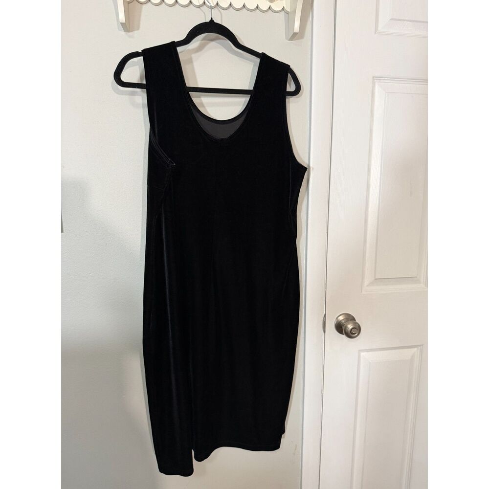 Vintage 90s Onyx Nite by Wendye Chaitin Black Velvet Dress
